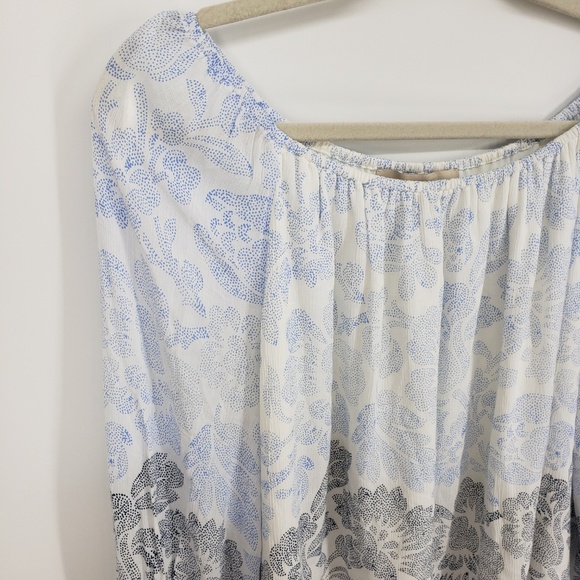 Loft Floral Ombre Blouse Sz L - Picture 3 of 8